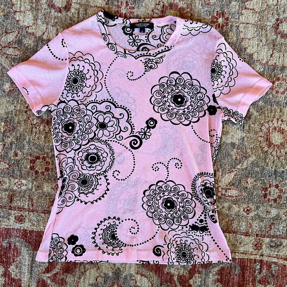 Pink Paisley Karen Kane Top